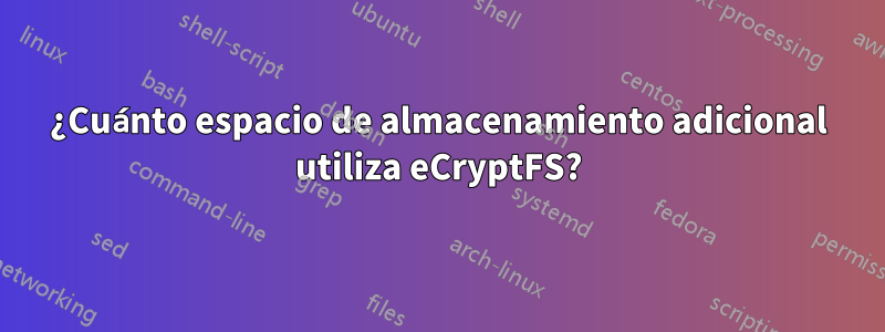 ¿Cuánto espacio de almacenamiento adicional utiliza eCryptFS?