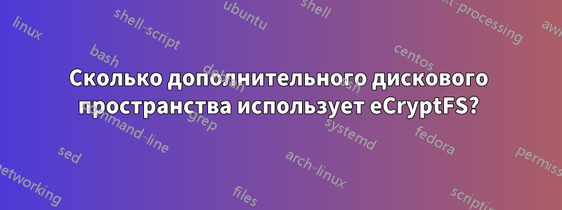 Сколько дополнительного дискового пространства использует eCryptFS?