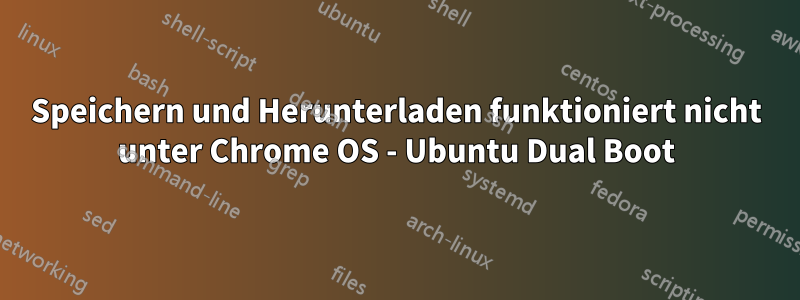 Speichern und Herunterladen funktioniert nicht unter Chrome OS - Ubuntu Dual Boot