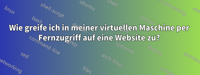 Wie greife ich in meiner virtuellen Maschine per Fernzugriff auf eine Website zu?