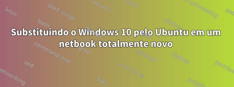 Substituindo o Windows 10 pelo Ubuntu em um netbook totalmente novo