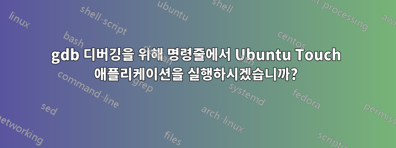 gdb 디버깅을 위해 명령줄에서 Ubuntu Touch 애플리케이션을 실행하시겠습니까?