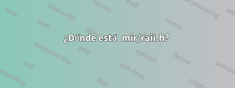 ¿Dónde está mir/raii.h?