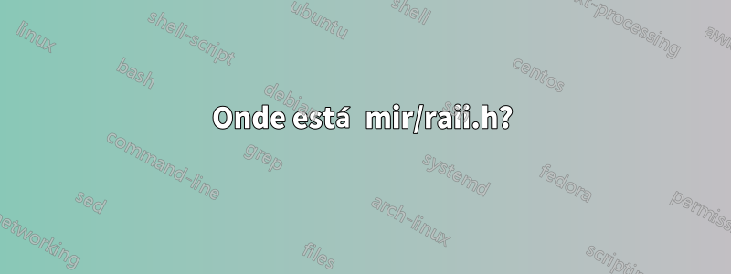 Onde está mir/raii.h?