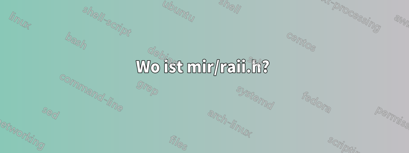 Wo ist mir/raii.h?