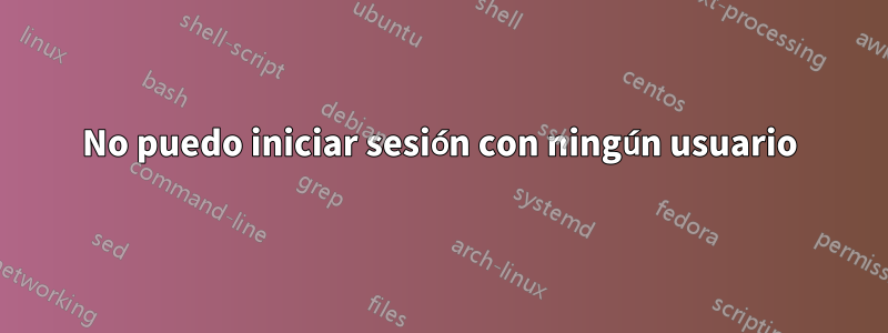 No puedo iniciar sesión con ningún usuario