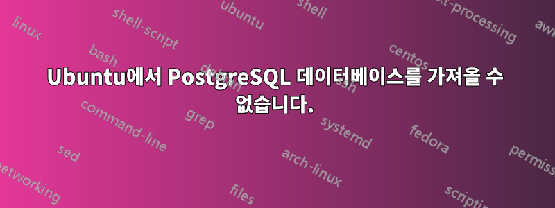 Ubuntu에서 PostgreSQL 데이터베이스를 가져올 수 없습니다.