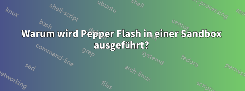 Warum wird Pepper Flash in einer Sandbox ausgeführt?