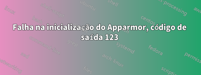 Falha na inicialização do Apparmor, código de saída 123