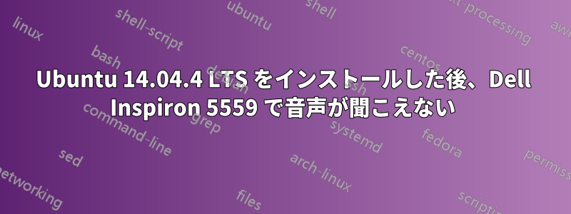 Ubuntu 14.04.4 LTS をインストールした後、Dell Inspiron 5559 で音声が聞こえない