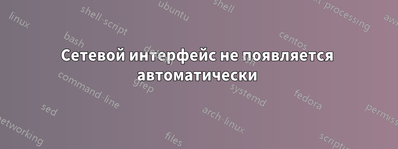 Сетевой интерфейс не появляется автоматически