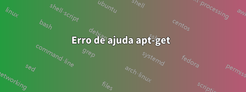 Erro de ajuda apt-get 