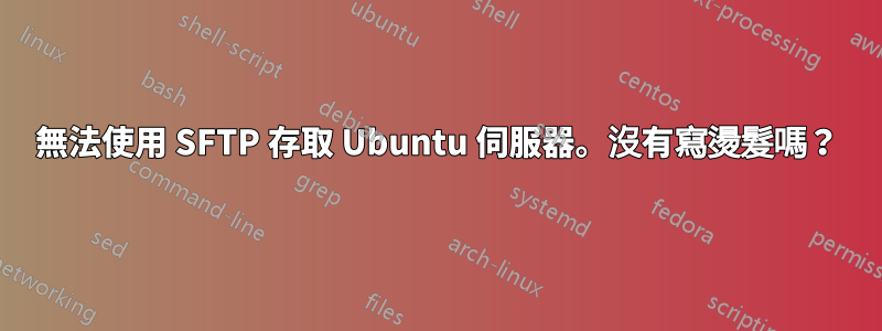 無法使用 SFTP 存取 Ubuntu 伺服器。沒有寫燙髮嗎？