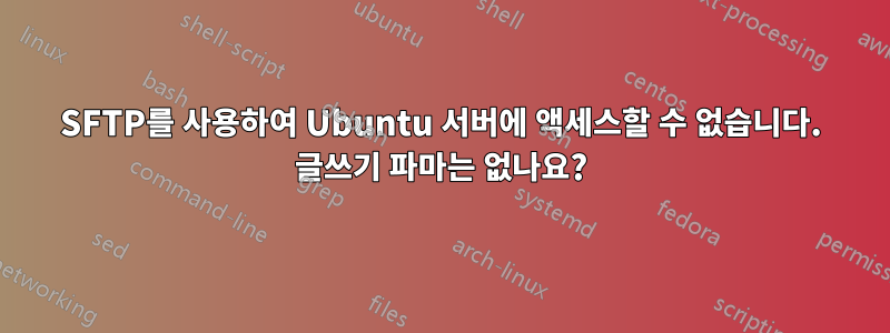 SFTP를 사용하여 Ubuntu 서버에 액세스할 수 없습니다. 글쓰기 파마는 없나요?