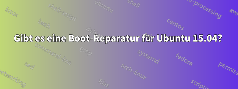 Gibt es eine Boot-Reparatur für Ubuntu 15.04?