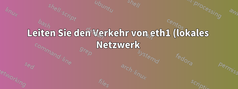 Leiten Sie den Verkehr von eth1 (lokales Netzwerk) zu eth0 (externes Netzwerk) weiter, wo Ubuntu der DHCP-Server ist