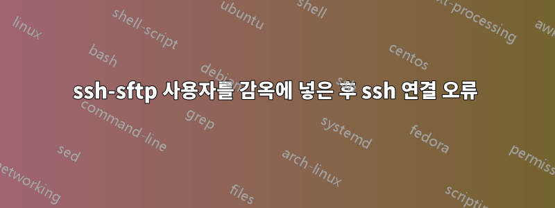 ssh-sftp 사용자를 감옥에 넣은 후 ssh 연결 오류