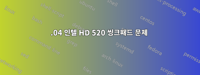 16.04 인텔 HD 520 씽크패드 문제