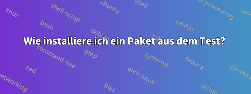 Wie installiere ich ein Paket aus dem Test?