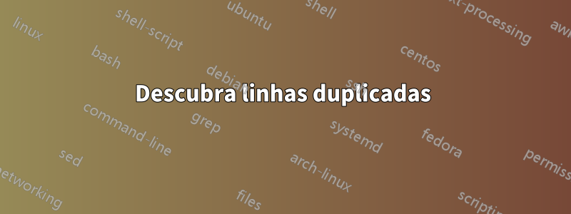 Descubra linhas duplicadas