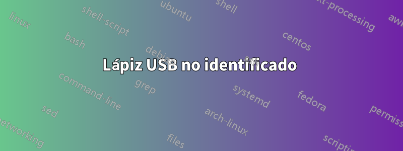 Lápiz USB no identificado