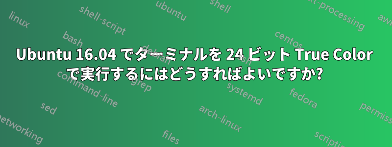 Ubuntu 16.04 でターミナルを 24 ビット True Color で実行するにはどうすればよいですか?