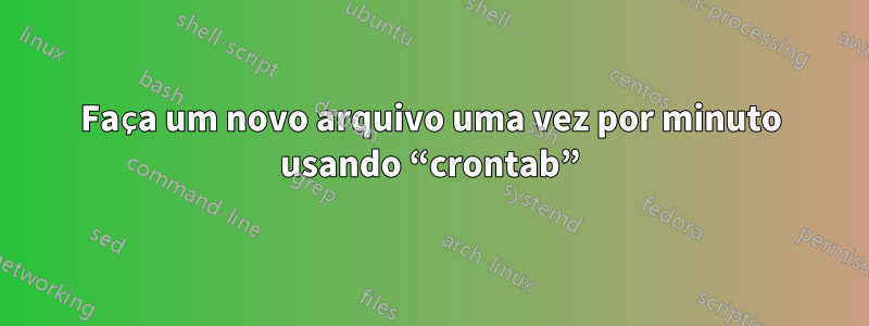 Faça um novo arquivo uma vez por minuto usando “crontab”