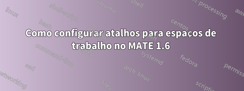 Como configurar atalhos para espaços de trabalho no MATE 1.6