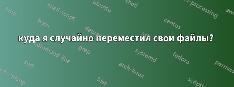 куда я случайно переместил свои файлы?