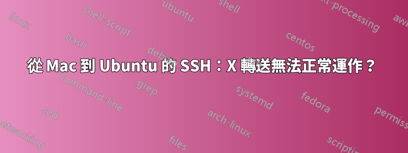 從 Mac 到 Ubuntu 的 SSH：X 轉送無法正常運作？