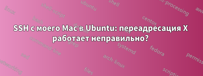 SSH с моего Mac в Ubuntu: переадресация X работает неправильно?