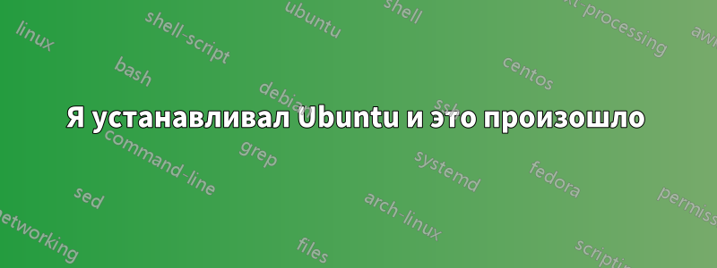 Я устанавливал Ubuntu и это произошло