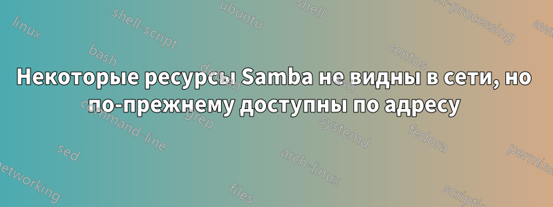 Некоторые ресурсы Samba не видны в сети, но по-прежнему доступны по адресу