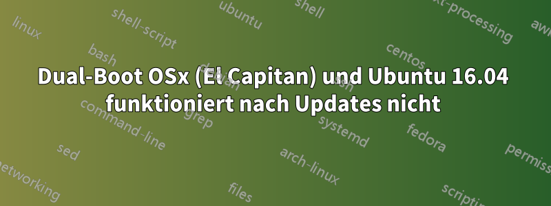 Dual-Boot OSx (El Capitan) und Ubuntu 16.04 funktioniert nach Updates nicht