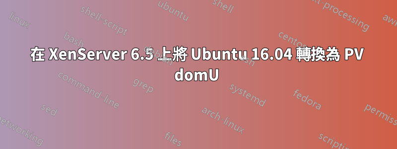 在 XenServer 6.5 上將 Ubuntu 16.04 轉換為 PV domU