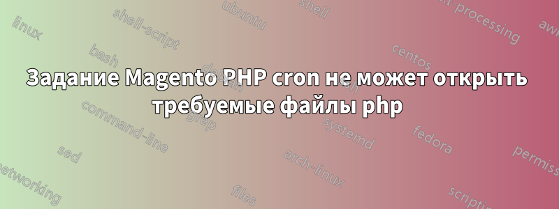 Задание Magento PHP cron не может открыть требуемые файлы php