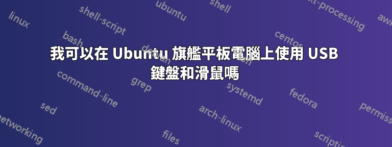 我可以在 Ubuntu 旗艦平板電腦上使用 USB 鍵盤和滑鼠嗎