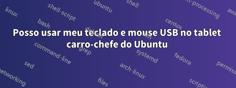 Posso usar meu teclado e mouse USB no tablet carro-chefe do Ubuntu