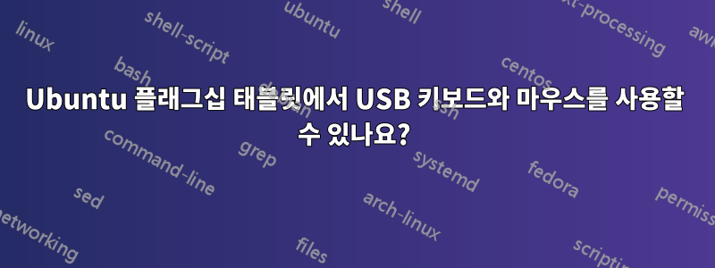 Ubuntu 플래그십 태블릿에서 USB 키보드와 마우스를 사용할 수 있나요?