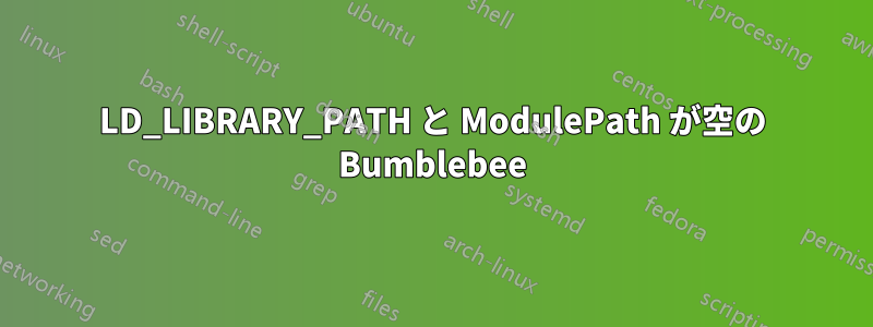 LD_LIBRARY_PATH と ModulePath が空の Bumblebee