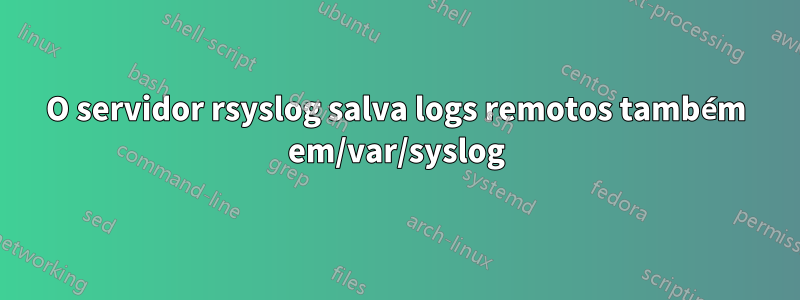 O servidor rsyslog salva logs remotos também em/var/syslog