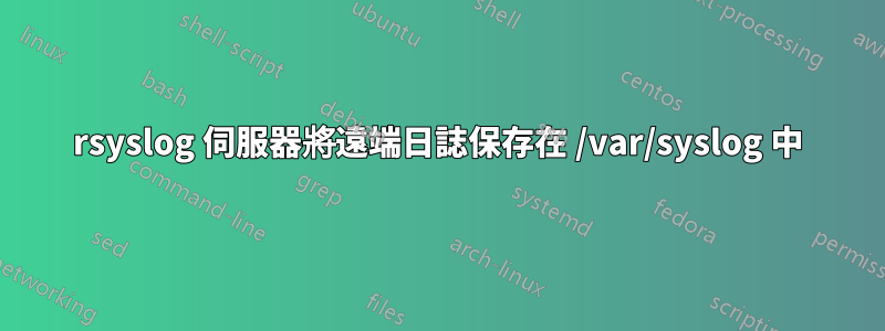 rsyslog 伺服器將遠端日誌保存在 /var/syslog 中