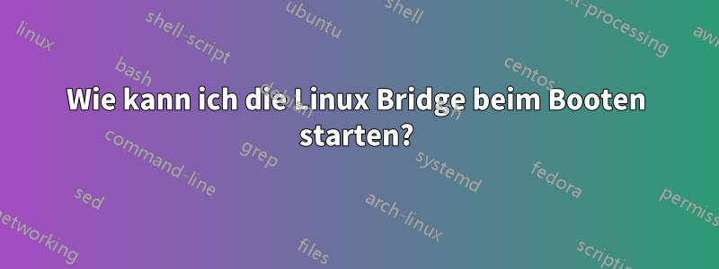 Wie kann ich die Linux Bridge beim Booten starten?