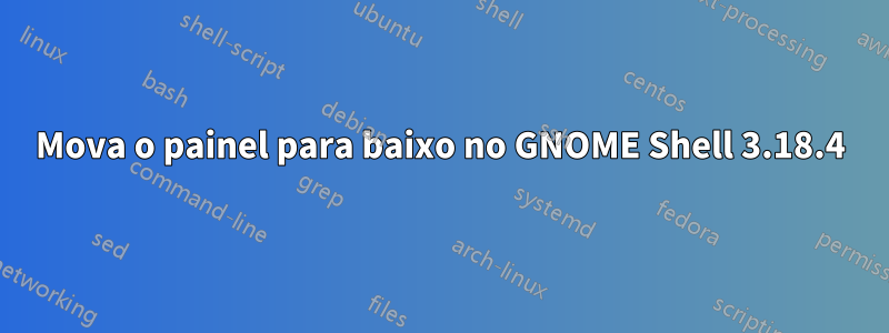 Mova o painel para baixo no GNOME Shell 3.18.4