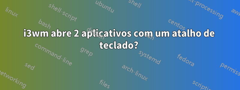 i3wm abre 2 aplicativos com um atalho de teclado?