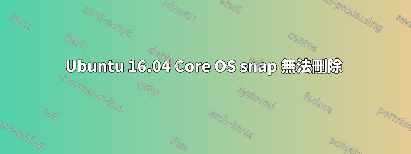 Ubuntu 16.04 Core OS snap 無法刪除