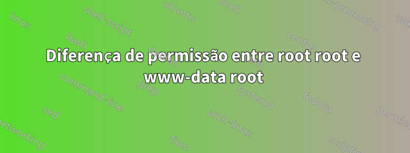 Diferença de permissão entre root root e www-data root