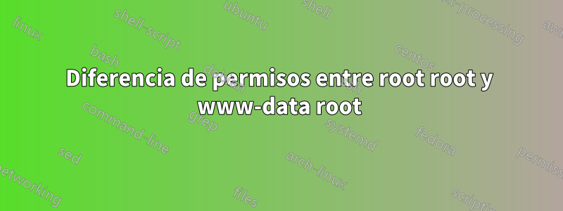 Diferencia de permisos entre root root y www-data root