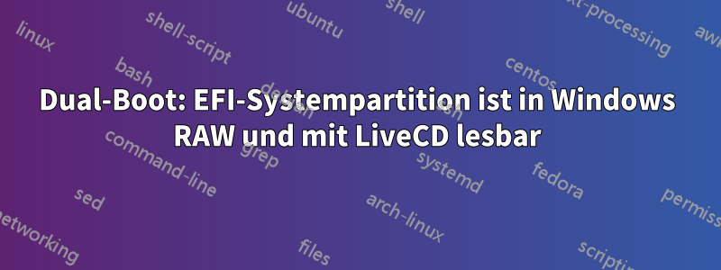 Dual-Boot: EFI-Systempartition ist in Windows RAW und mit LiveCD lesbar