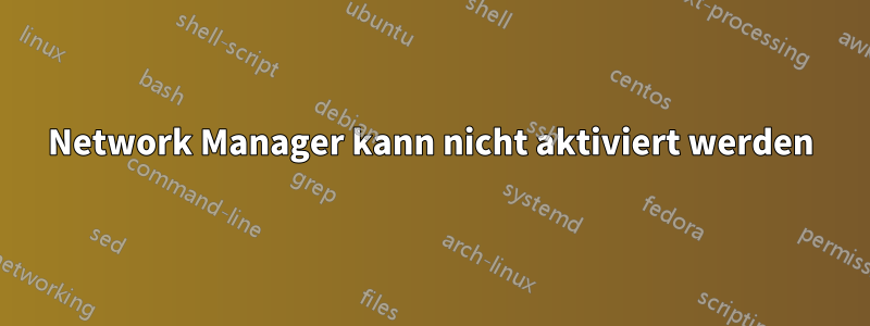 Network Manager kann nicht aktiviert werden